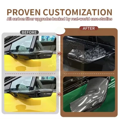 For Lotus Emeya Dry Carbon Fiber Door Rearview Mirror Cover Car Modification Parts Automobile Rearview Fibre Carbon Mirror Cover